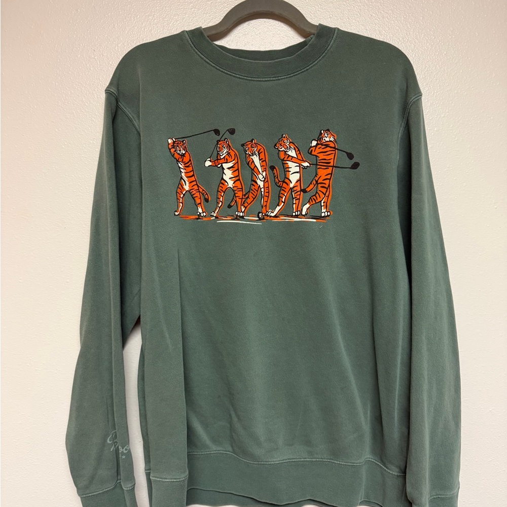 Green Barstool Golf Tiger Unisex Crewneck
